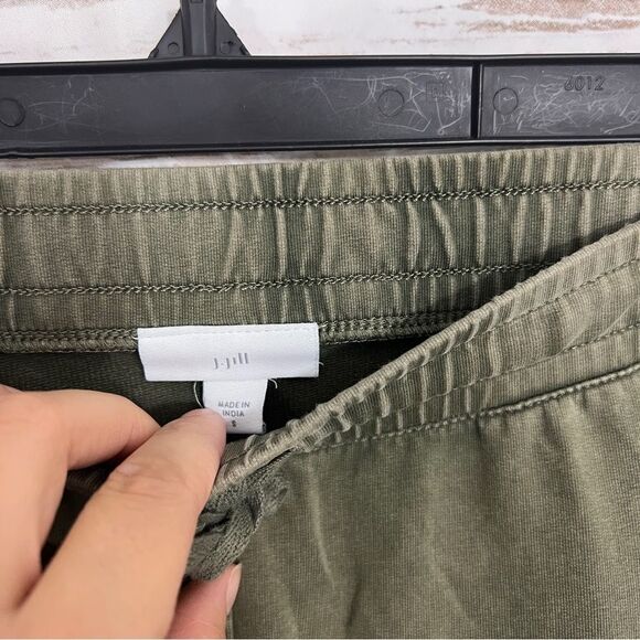 J Jill Green Embroidered Straight Leg Pull On Drawstring Sweatpants - Picture 3 of 4